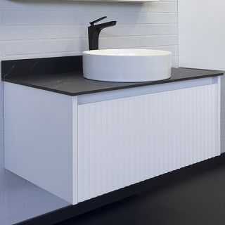 Тумба с раковиной Comforty Марсель 00-00013797 90 см Белая матовая